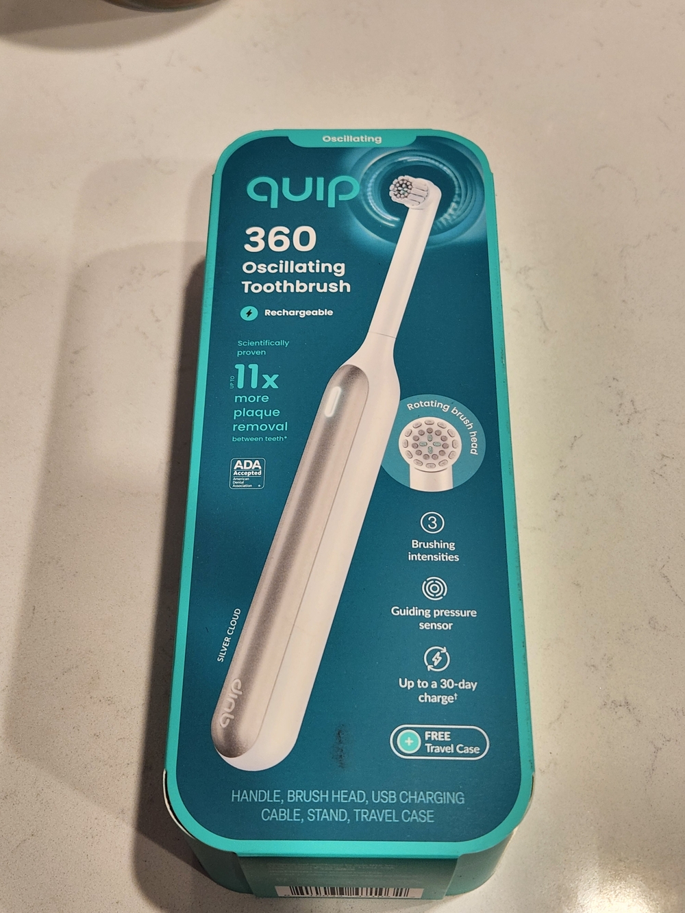 quip 360 Oscillating Toothbrush – Silver